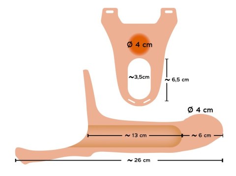 Strap-on dildo przedłużenie penisa elastyczne 26cm Strap-on dildo przedłużenie penisa elastyczne 26cm