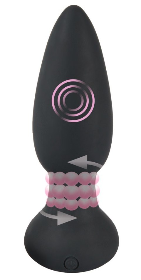 Korek analny rotujący zatyczka pilot 14cm 7trybów Korek analny rotujący zatyczka pilot 14cm 7trybów