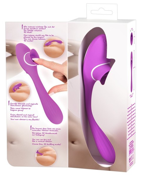Podwójny masażer łechtaczki wibrator 10trybów 22cm Podwójny masażer łechtaczki wibrator 10trybów 22cm