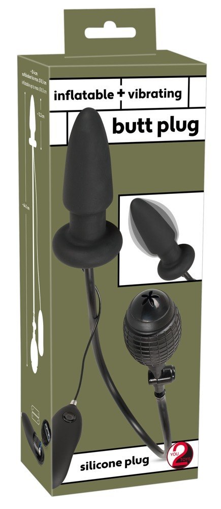 Wibrujące dildo analne pompka korek zatyczka 12 cm Wibrujące dildo analne pompka korek zatyczka 12 cm