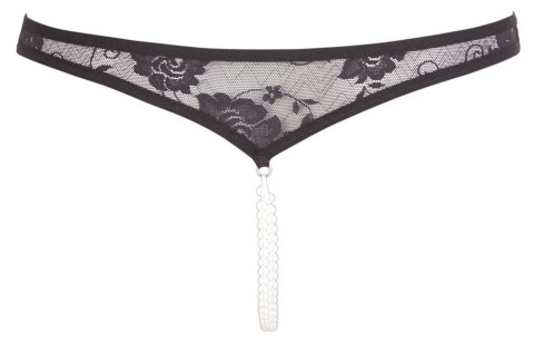 Lace String Pearls black S Lace String Pearls black S