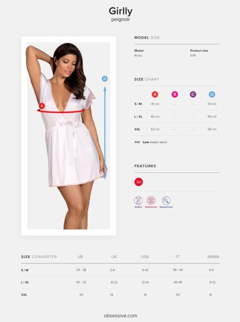 Piękny szlafrok stringi sex komplet obsessive s/m Piękny szlafrok stringi sex komplet obsessive s/m