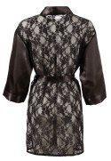 Szlafrok satynowy z koronką seksowne kimono L/XL