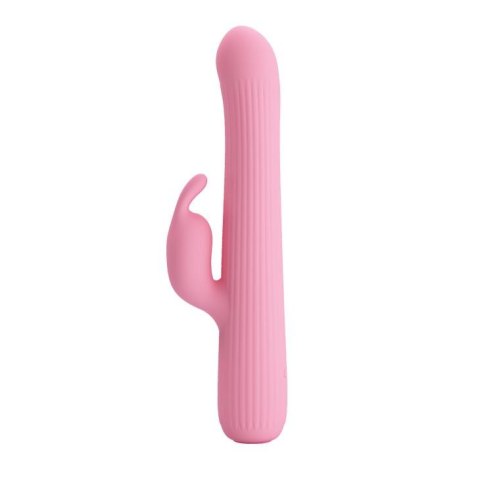 Królik wibrator z masażerem rotacyjny 18cm 4tryby Królik wibrator z masażerem rotacyjny 18cm 4tryby