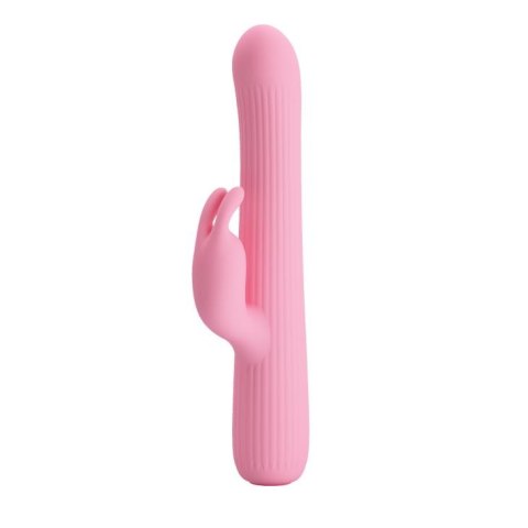 Królik wibrator z masażerem rotacyjny 18cm 4tryby Królik wibrator z masażerem rotacyjny 18cm 4tryby