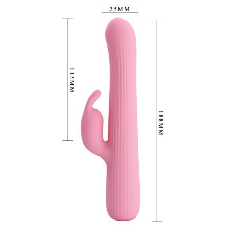 Królik wibrator z masażerem rotacyjny 18cm 4tryby Królik wibrator z masażerem rotacyjny 18cm 4tryby