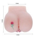 Masturbator wibrujący 2 dziurki anal wagina włosy