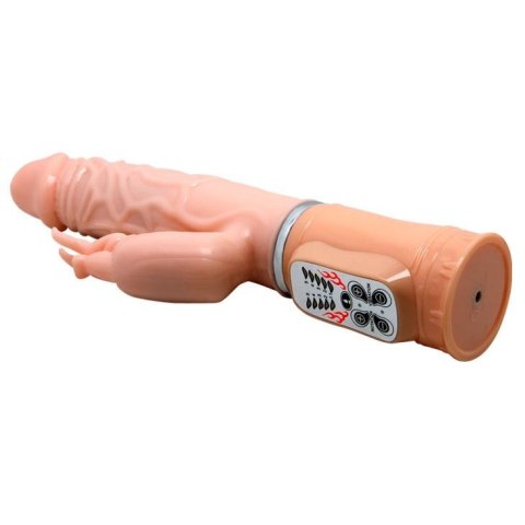 Podgrzewany wibrator z masażerem łechtaczki 26cm Podgrzewany wibrator z masażerem łechtaczki 26cm