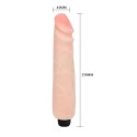 Wibrator penis naturalny z żyłkami elastyczny 25cm