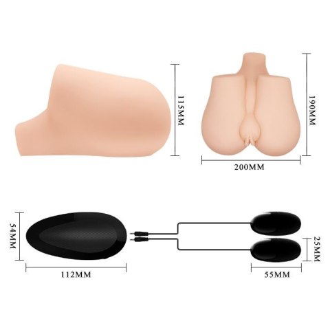 Wibrujący podwójny masturbator analny waginalny Wibrujący podwójny masturbator analny waginalny