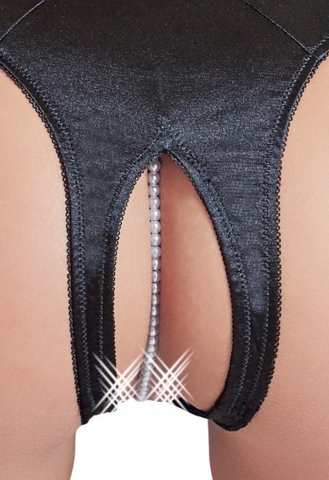 G-String Pearls black L G-String Pearls black L