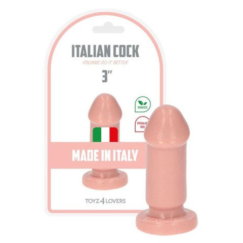 Cieliste gumowe dildo gładkie z przyssawką 8 cm Cieliste gumowe dildo gładkie z przyssawką 8 cm