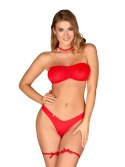 Komplet sex mikołajka biustonosz figi kissmas s/m Komplet sex mikołajka biustonosz figi kissmas s/m