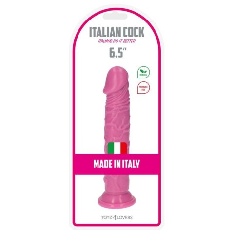 Prosty różowy żylasty penis z przyssawką 16,5 cm Prosty różowy żylasty penis z przyssawką 16,5 cm