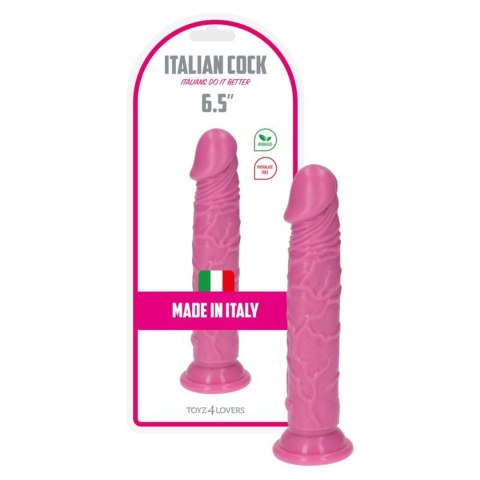 Prosty różowy żylasty penis z przyssawką 16,5 cm Prosty różowy żylasty penis z przyssawką 16,5 cm