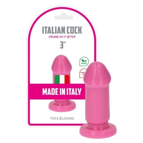 Różowe gumowe dildo gładkie z przyssawką 8 cm Różowe gumowe dildo gładkie z przyssawką 8 cm