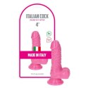 Różowe żylaste dildo gumowe z przyssawką 10,5 cm Różowe żylaste dildo gumowe z przyssawką 10,5 cm
