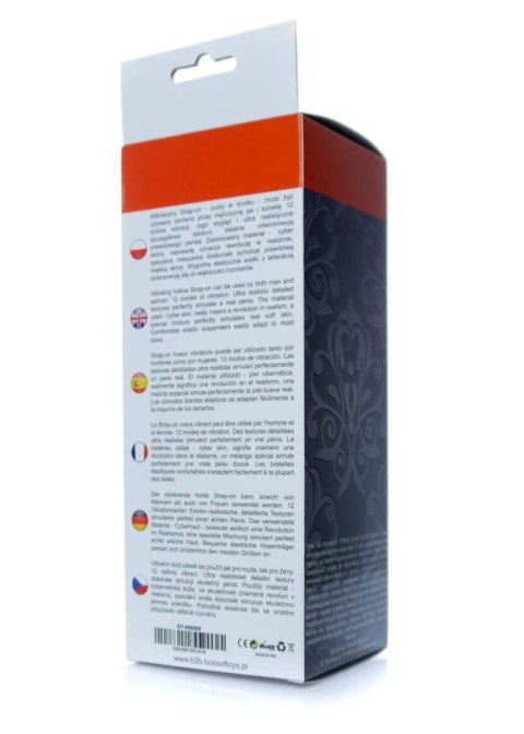 Strapon z cyberskóry dla mężczyzn pusty penis 20cm Strapon z cyberskóry dla mężczyzn pusty penis 20cm