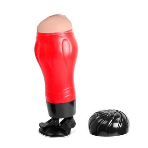 Wibrująca sztuczna pochwa masturbator z przyssawką Wibrująca sztuczna pochwa masturbator z przyssawką