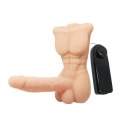 Wibrujące dildo męski tors penis członek 13cm Wibrujące dildo męski tors penis członek 13cm
