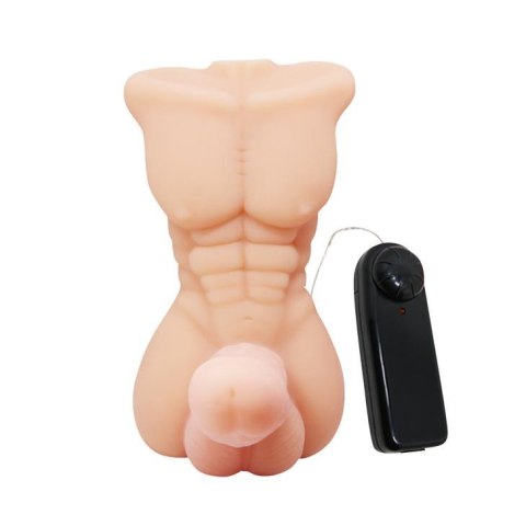 Wibrujące dildo męski tors penis członek 13cm Wibrujące dildo męski tors penis członek 13cm