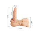 Wibrujące dildo męski tors penis członek 13cm Wibrujące dildo męski tors penis członek 13cm