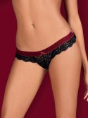 Koronkowe stringi majtki czarne bordo rossita l/xl