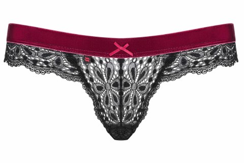 Koronkowe stringi majtki czarne bordo rossita l/xl Koronkowe stringi majtki czarne bordo rossita l/xl