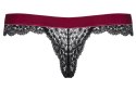 Koronkowe stringi majtki czarne bordo rossita l/xl