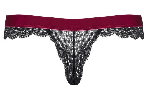 Koronkowe stringi majtki czarne bordo rossita l/xl Koronkowe stringi majtki czarne bordo rossita l/xl