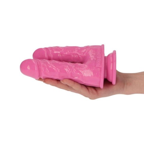 Dildo podwójne 2 penisy realistyczne członki 15cm Dildo podwójne 2 penisy realistyczne członki 15cm