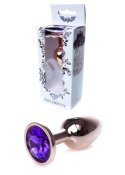 Korek analny ozdobny z kryształkiem metalowy 7cm Korek analny ozdobny z kryształkiem metalowy 7cm