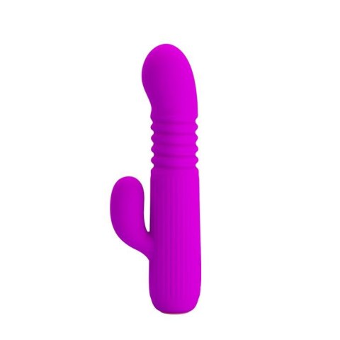 Wibrator króliczek z masażerem posuw 15cm 4trybów Wibrator króliczek z masażerem posuw 15cm 4trybów