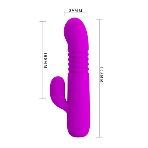 Wibrator króliczek z masażerem posuw 15cm 4trybów Wibrator króliczek z masażerem posuw 15cm 4trybów