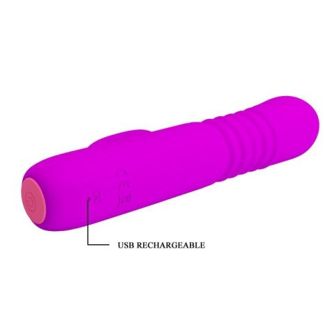 Wibrator króliczek z masażerem posuw 15cm 4trybów Wibrator króliczek z masażerem posuw 15cm 4trybów