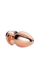 Złoty korek analny zatyczka z diamentem plug 7 cm Złoty korek analny zatyczka z diamentem plug 7 cm