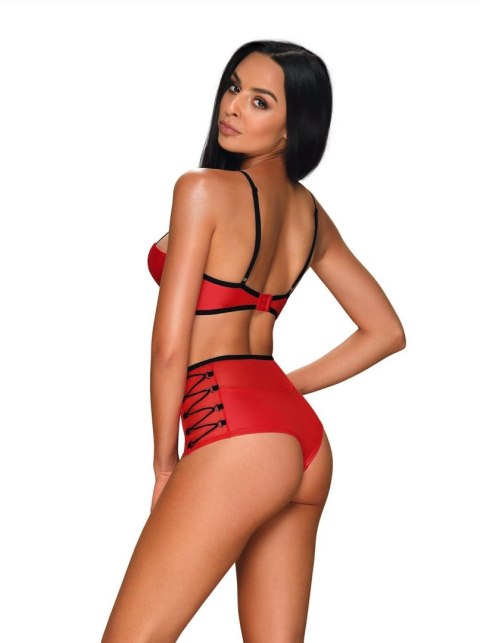 Komplet erotyczny biustonosz majtki leatheria s/m Komplet erotyczny biustonosz majtki leatheria s/m