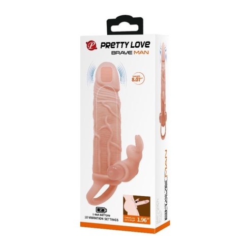 Wibrująca przedłużka penisa nakładka +5cm 10trybów Wibrująca przedłużka penisa nakładka +5cm 10trybów