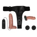 Podwójne dildo wibrator uprząż strapon sex 16cm Podwójne dildo wibrator uprząż strapon sex 16cm