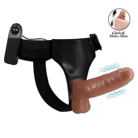 Strapon z wibracjami na paskach uprząż sex 16cm Strapon z wibracjami na paskach uprząż sex 16cm