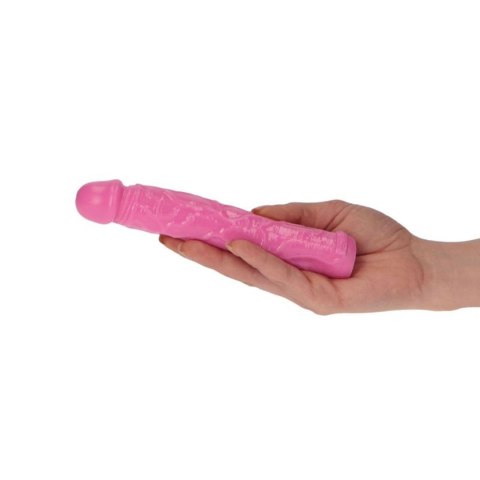 Dildo żylaste różowe wodoodporne gumowe 16,5 cm Dildo żylaste różowe wodoodporne gumowe 16,5 cm