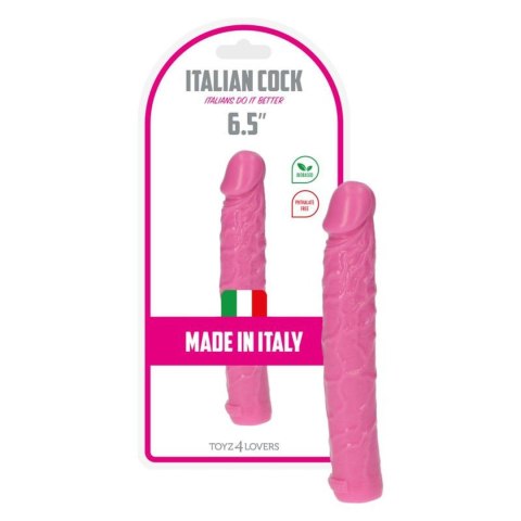 Dildo żylaste różowe wodoodporne gumowe 16,5 cm Dildo żylaste różowe wodoodporne gumowe 16,5 cm