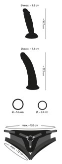 Strap-on na szelkach w zestawie dwa gumowe dildo Strap-on na szelkach w zestawie dwa gumowe dildo