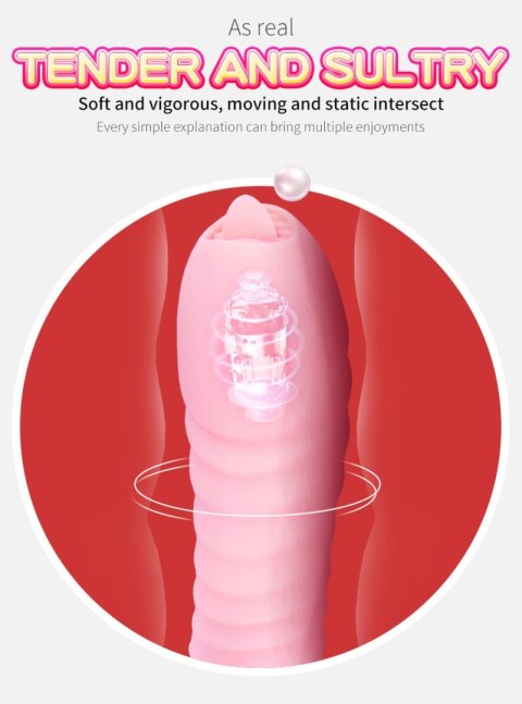 Wibrator króliczek masażer posuw podgrzewany 22cm Wibrator króliczek masażer posuw podgrzewany 22cm