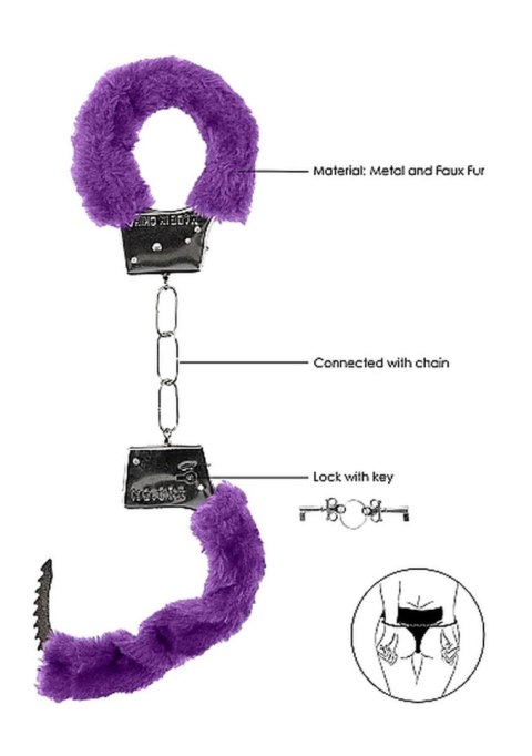 Kajdanki metalowe z futerkiem pluszem bdsm bondage Kajdanki metalowe z futerkiem pluszem bdsm bondage