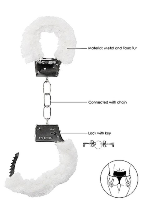 Kajdanki metalowe z futerkiem pluszem bdsm bondage Kajdanki metalowe z futerkiem pluszem bdsm bondage
