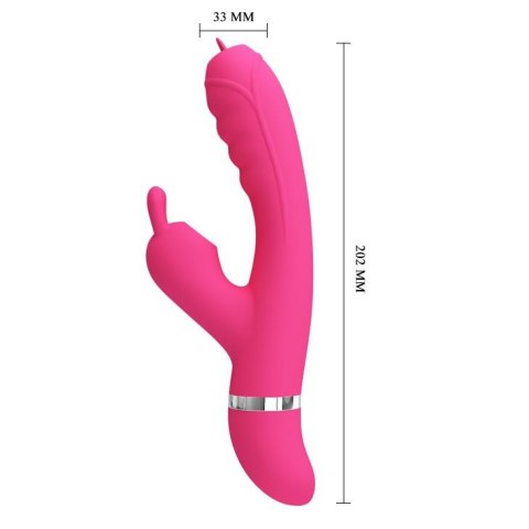 Wibrator ssący masażer łechtaczki 3w1 7 tryb 20cm Wibrator ssący masażer łechtaczki 3w1 7 tryb 20cm
