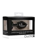 Czarny korek analny zatyczka plug z diamentem 8 cm Czarny korek analny zatyczka plug z diamentem 8 cm
