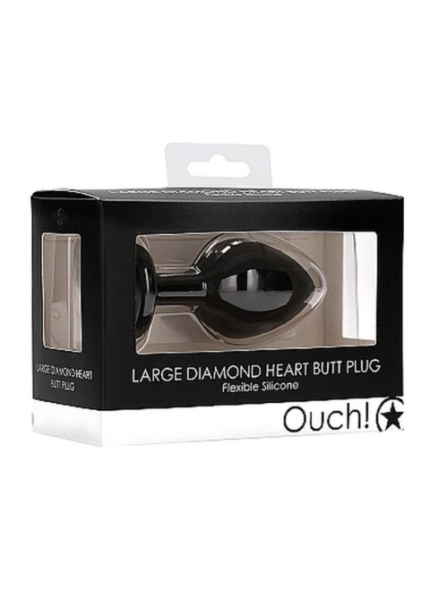 Czarny korek analny zatyczka plug z diamentem 8 cm Czarny korek analny zatyczka plug z diamentem 8 cm