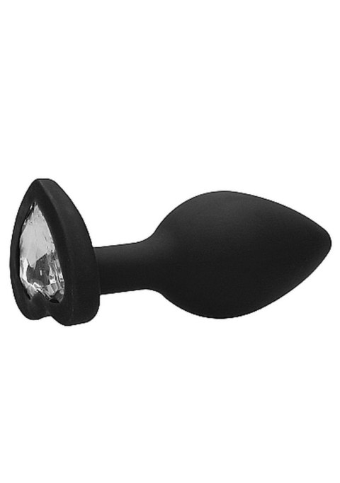 Czarny korek analny zatyczka plug z diamentem 8 cm Czarny korek analny zatyczka plug z diamentem 8 cm